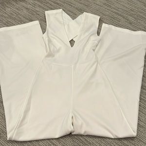 Lulus thinking out loud white jumpsuit!